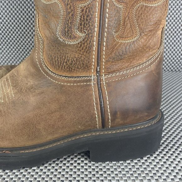 JB Dillon Cowboy Boots Mens 6.5 D Brown Leather Western Made In Mexico - Picture 10 of 15